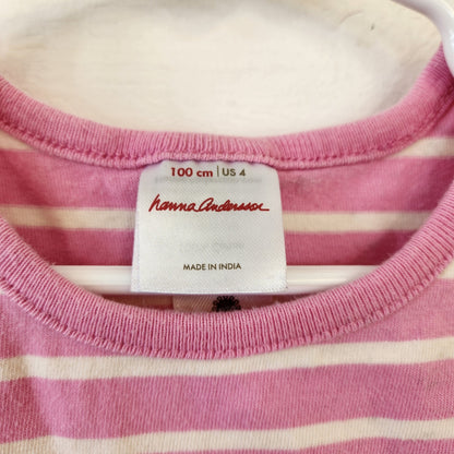 Size 4t | Hanna Andersson Pink Striped ChristmasDress | UBNUU
