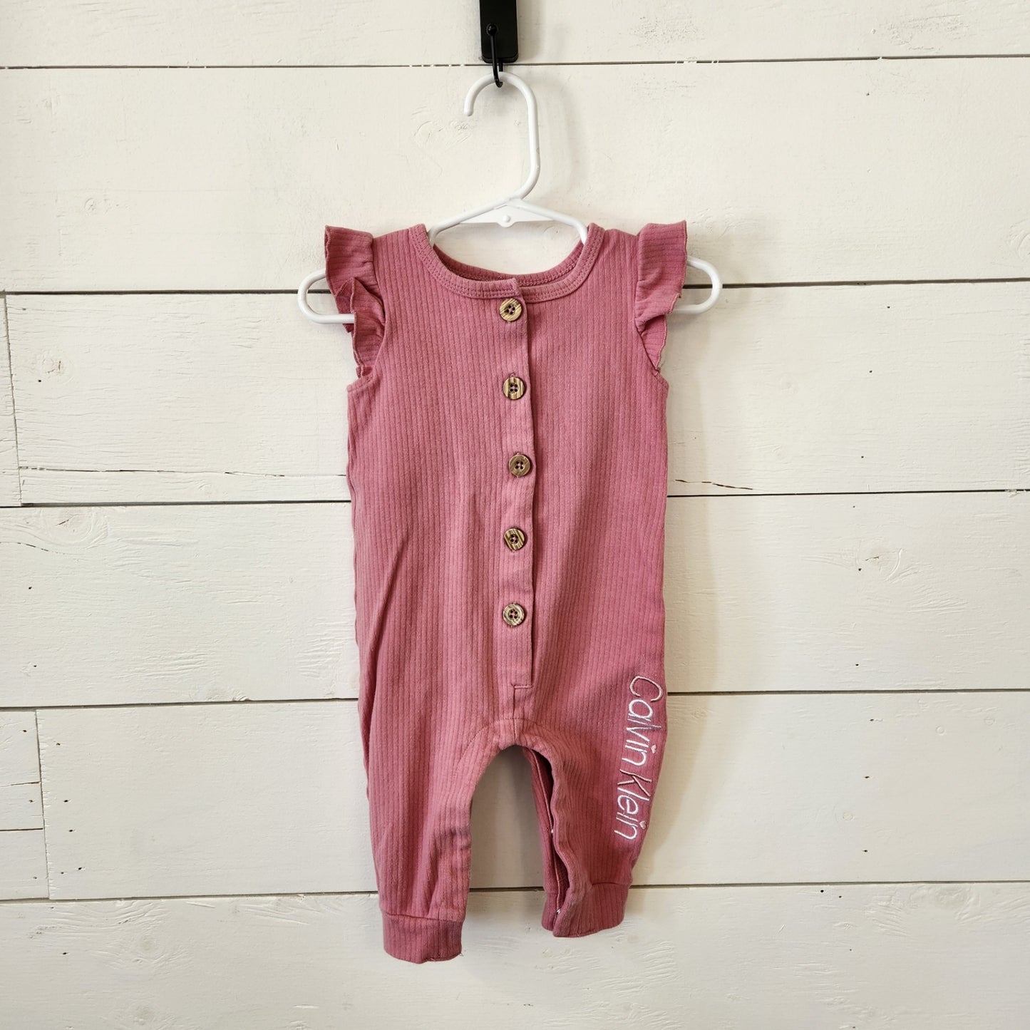 Size 12m | Calvin Klein Pink Baby Romper | UBNUU