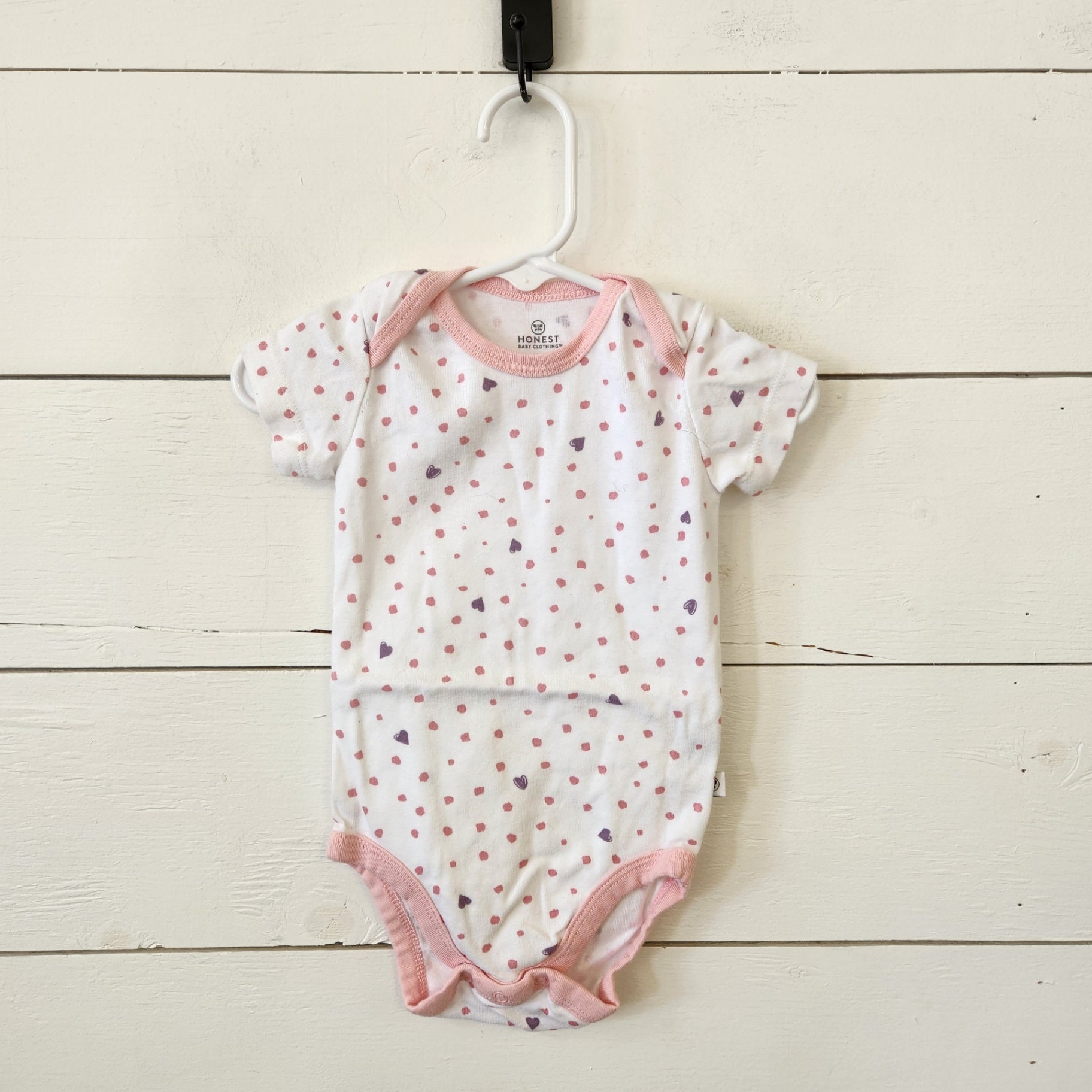 Size 6-9m | Honest Purple Heart Baby Bodysuit | UBNUU