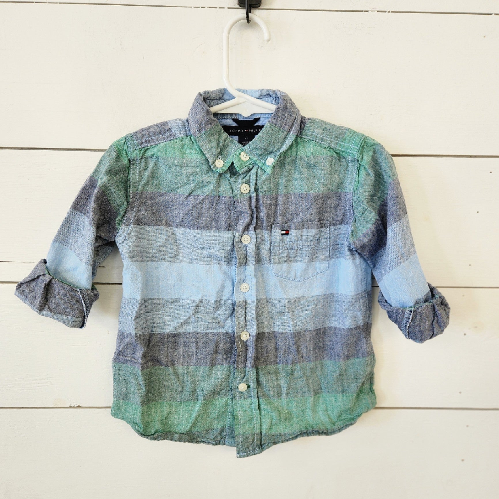 Size 2t | Tommy Hilfiger Kids' Buttondown Shirt | UBNUU