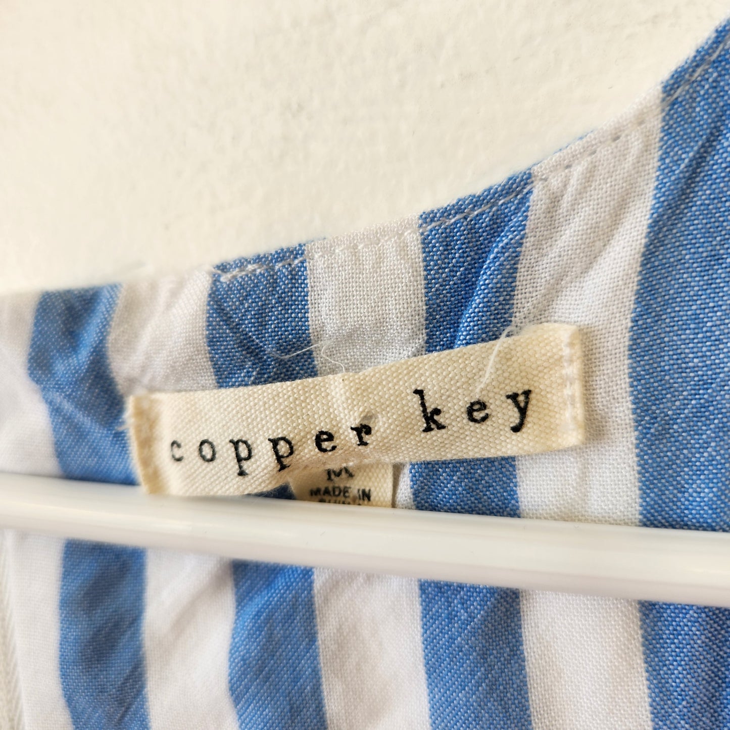 Size M | Copper Key Blue and White Dress | UBNUU