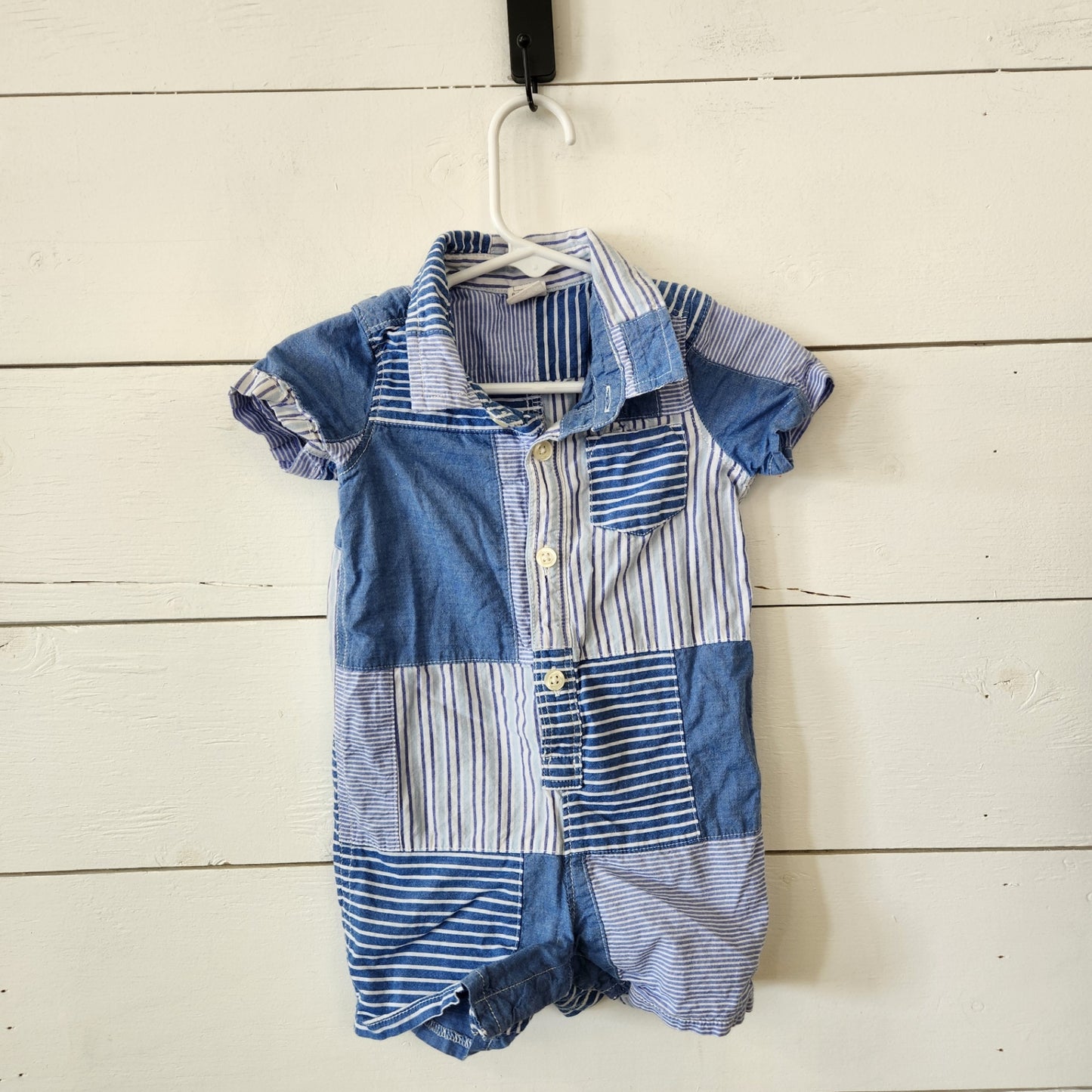 Size 6-12m | GAP Kids' Patchwork Romper | UBNUU