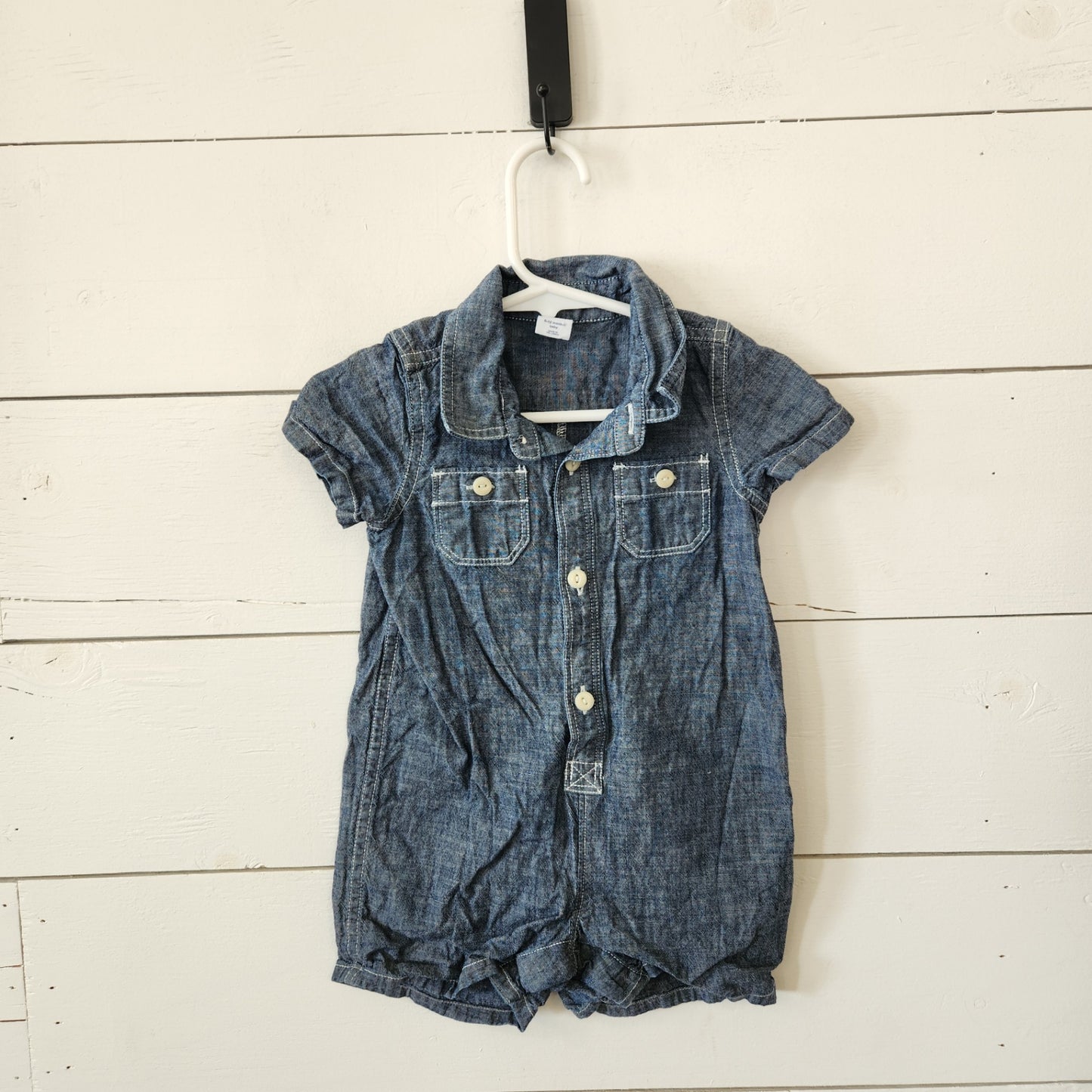 Size 6-12m | GAP Kids' Denim Romper | UBNUU
