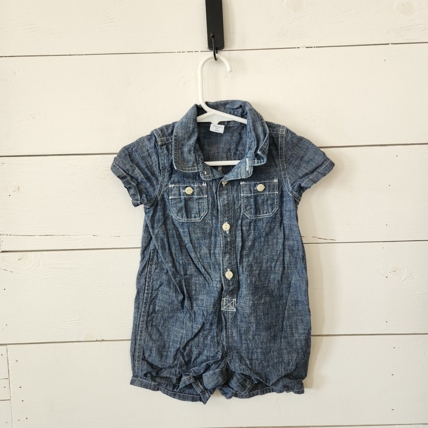 Size 6-12m | GAP Kids' Denim Romper | UBNUU