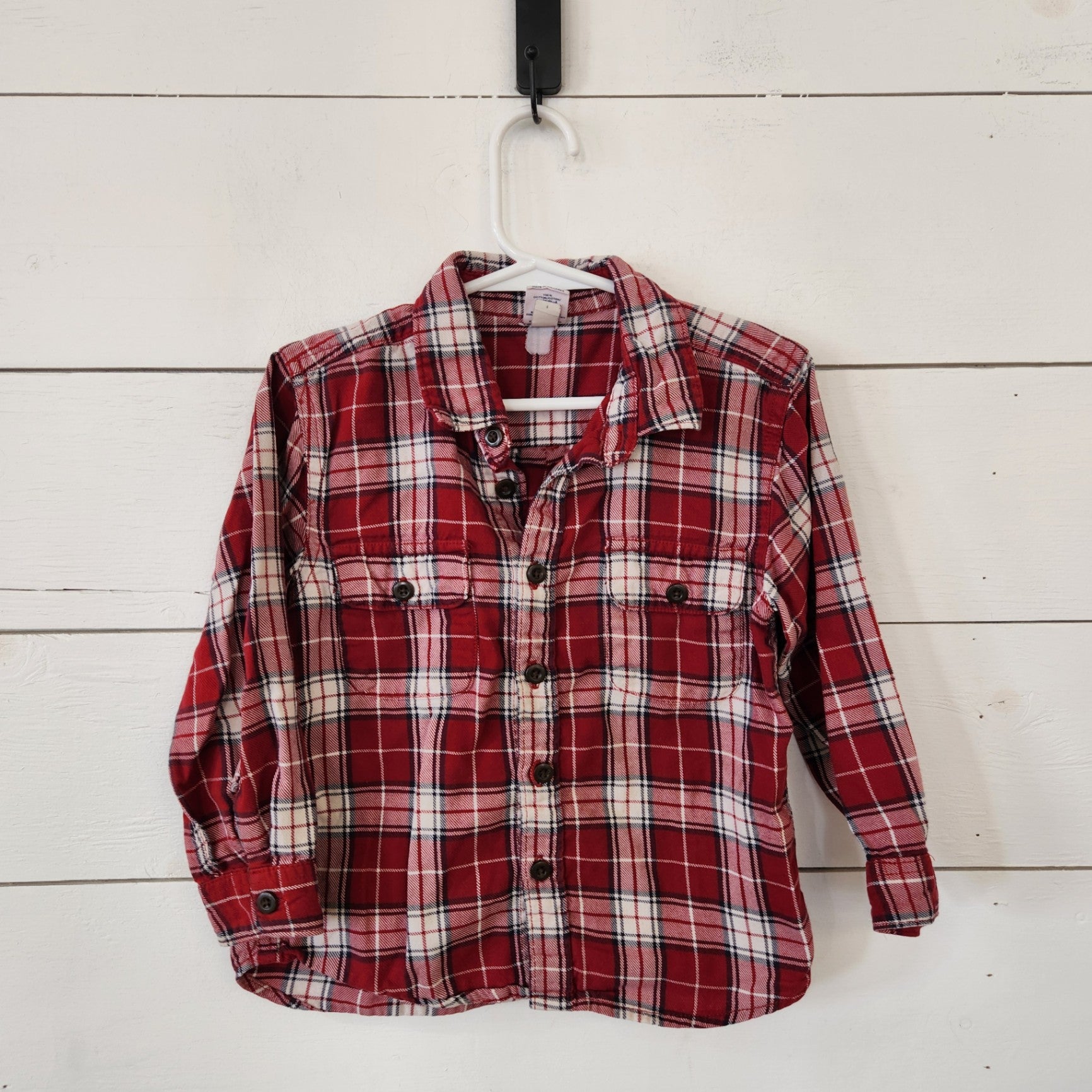 Size 4t | GAP Red Flannel  Kids' Shirt | UBNUU