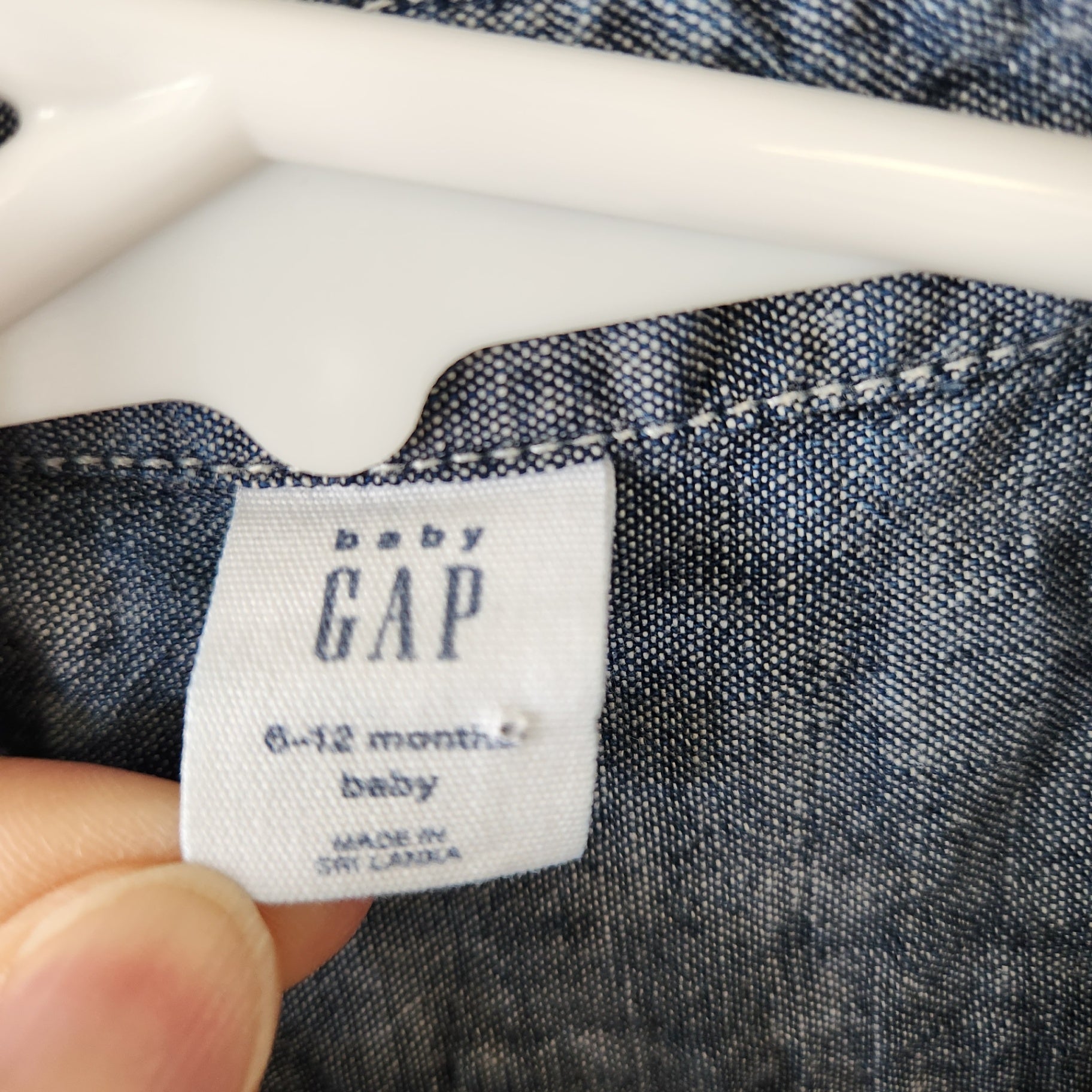 Size 6-12m | GAP Kids' Denim Romper | UBNUU