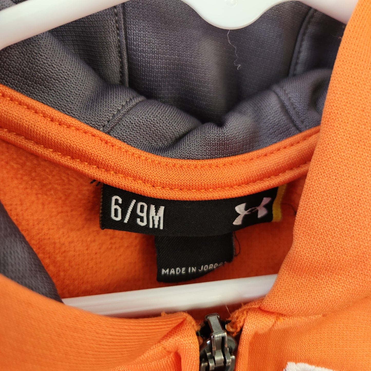 Size 6-9m | Under Armour Kids' Orange Hoodie | UBNUU