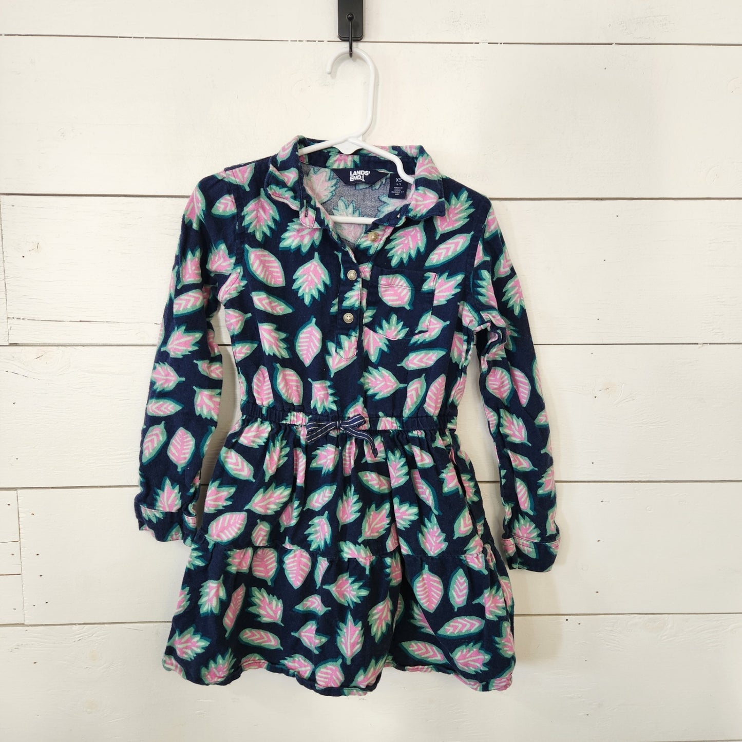 Size 4-5 | LANDS' END Palm Leaf Dress | UBNUU