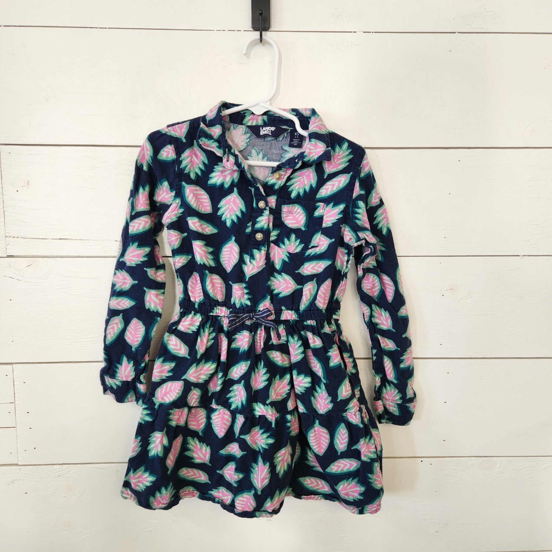 Size 4-5 | LANDS' END Palm Leaf Dress | UBNUU
