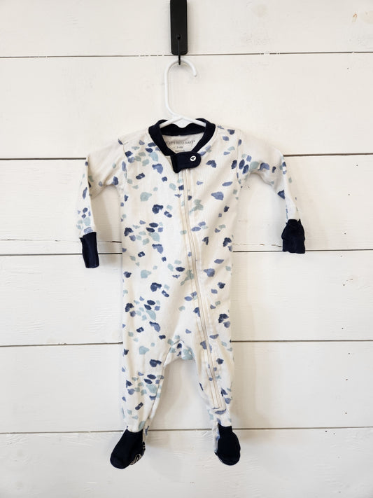 Size 3-6m | Burt's Bees Blue Footie | UBNUU