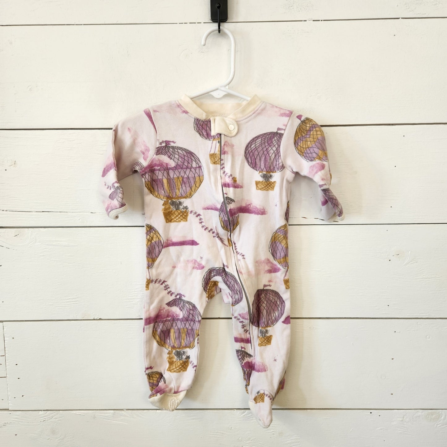 Size 0-3m | Burt's Bees Hot Aur Balloo. Footie | UBNUU