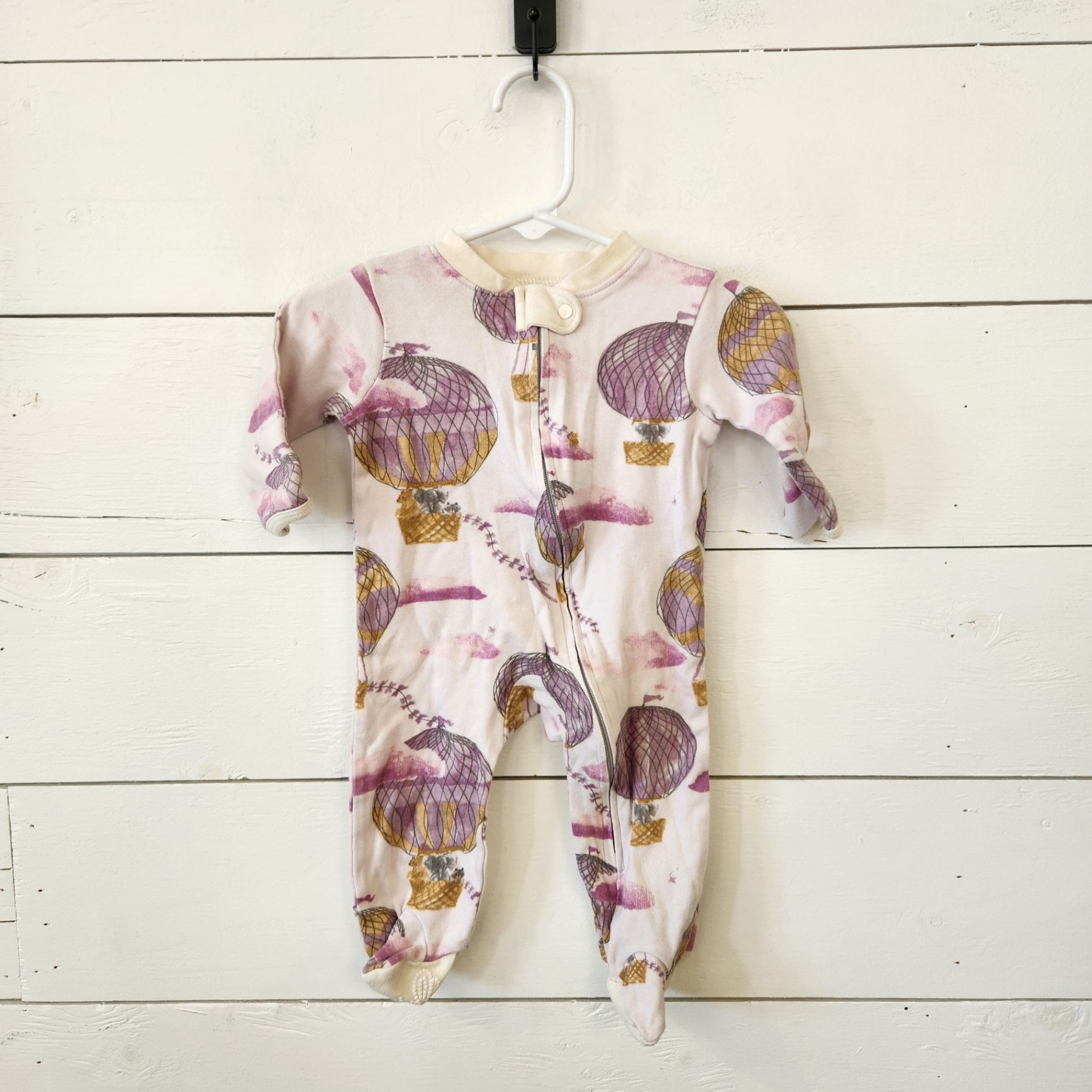 Size 0-3m | Burt's Bees Hot Aur Balloo. Footie | UBNUU