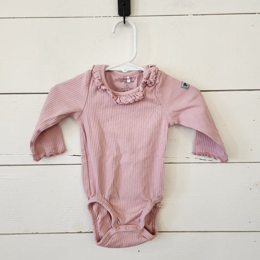 Size 2-4m | Polarn O. Pyret Pink Baby Bodysuit | UBNUU