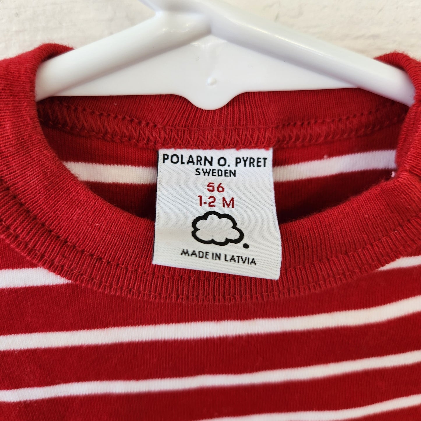Size 1-2m | Polarn O. Pyret Red Kids' Shirt | UBNUU