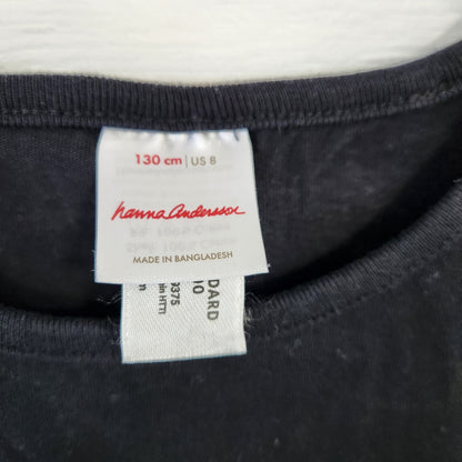 Size 8 | Hanna Andersson Black Cat Dress | UBNUU