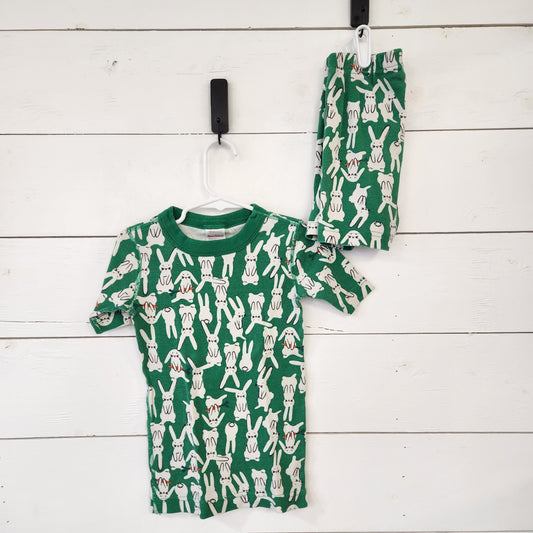 Size 6-7 | Hanna Andersson Bunny Pajamas *hemmed | UBNUU
