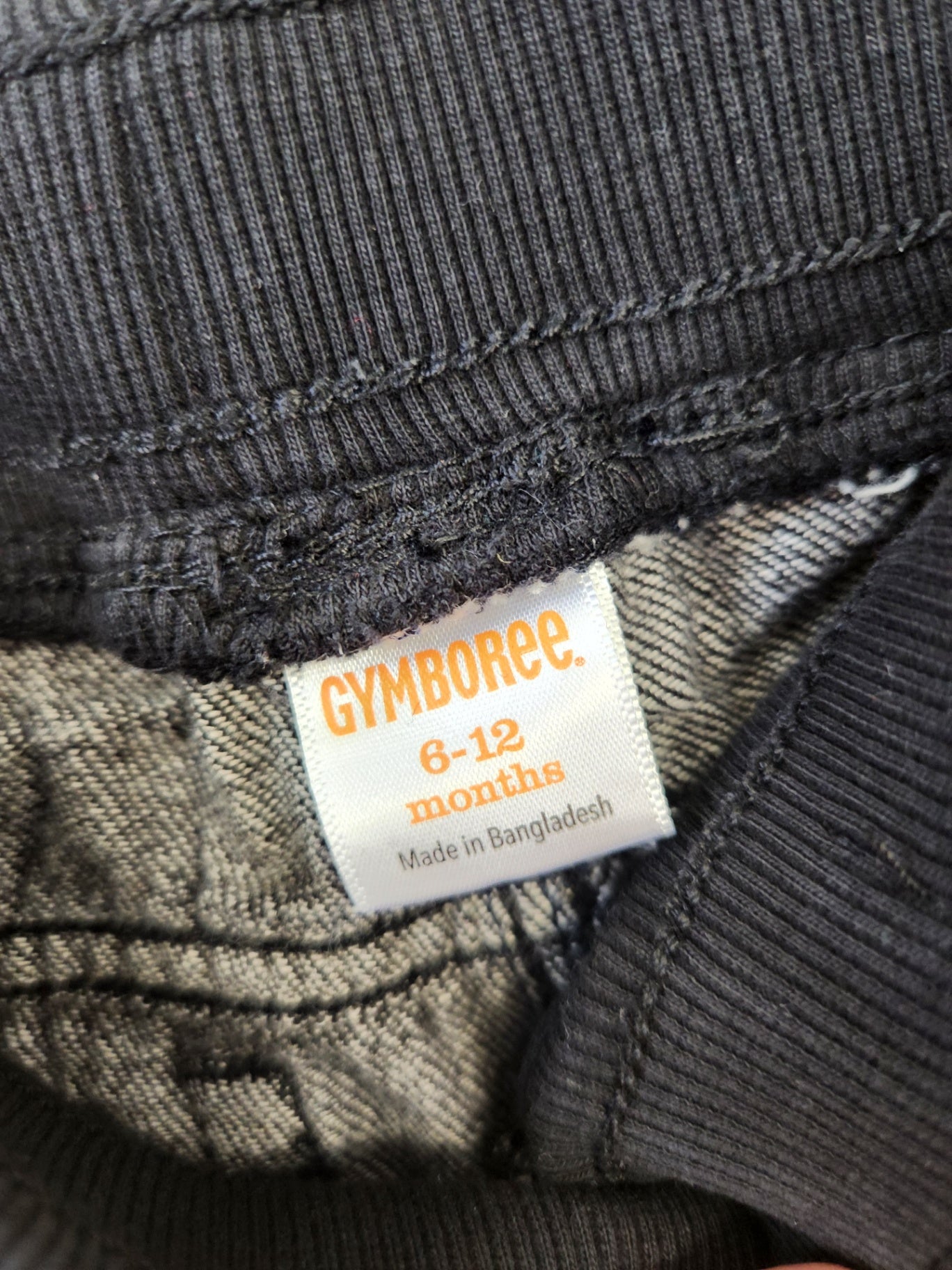 Size 6-12m | GYMBOREE Black Flannel Lined Jeans | UBNUU