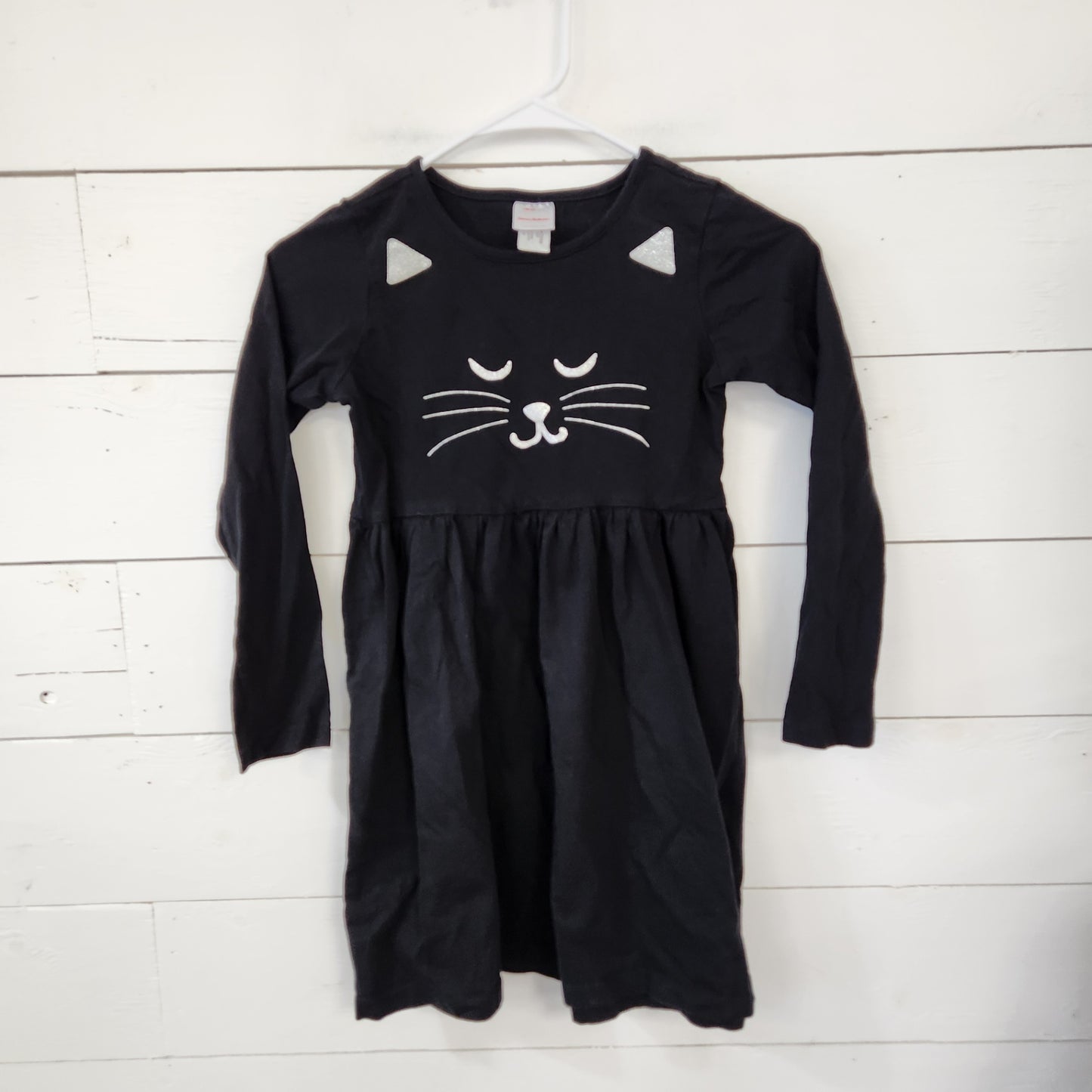 Size 8 | Hanna Andersson Black Cat Dress | UBNUU