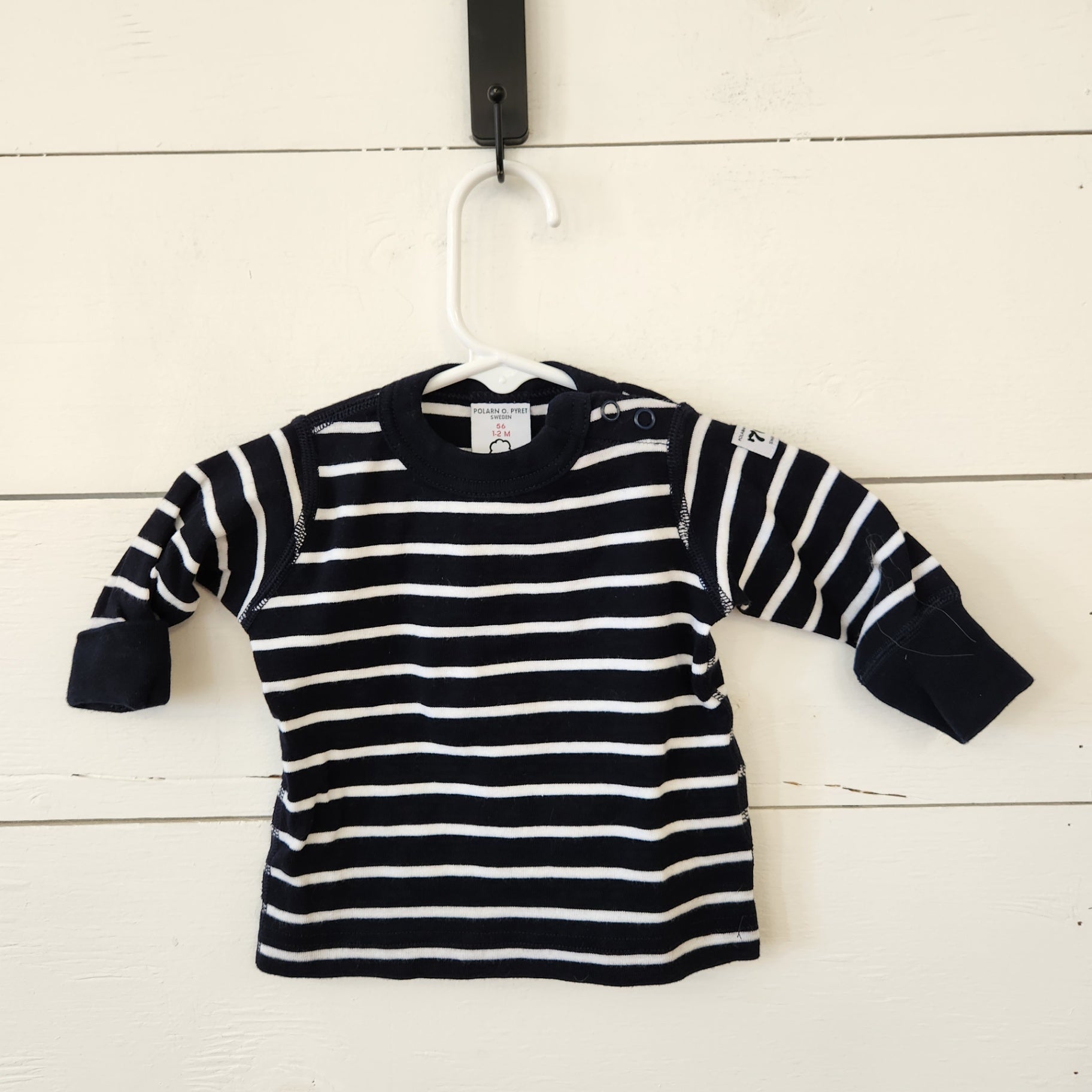 Size 1-2m | Polarn O. Pyret Navy Kids' Shirt | UBNUU