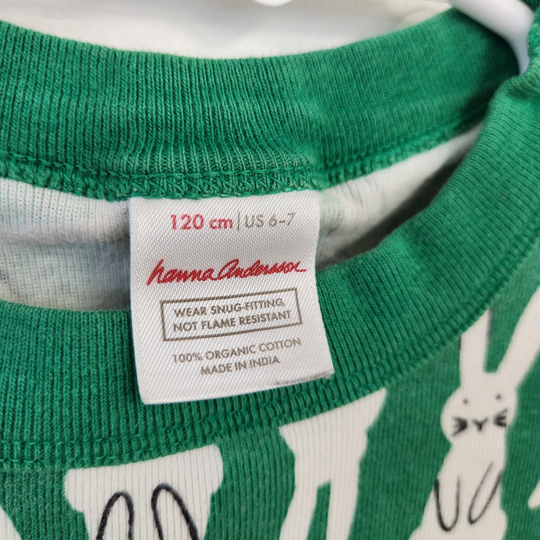 Size 6-7 | Hanna Andersson Bunny Pajamas *hemmed | UBNUU