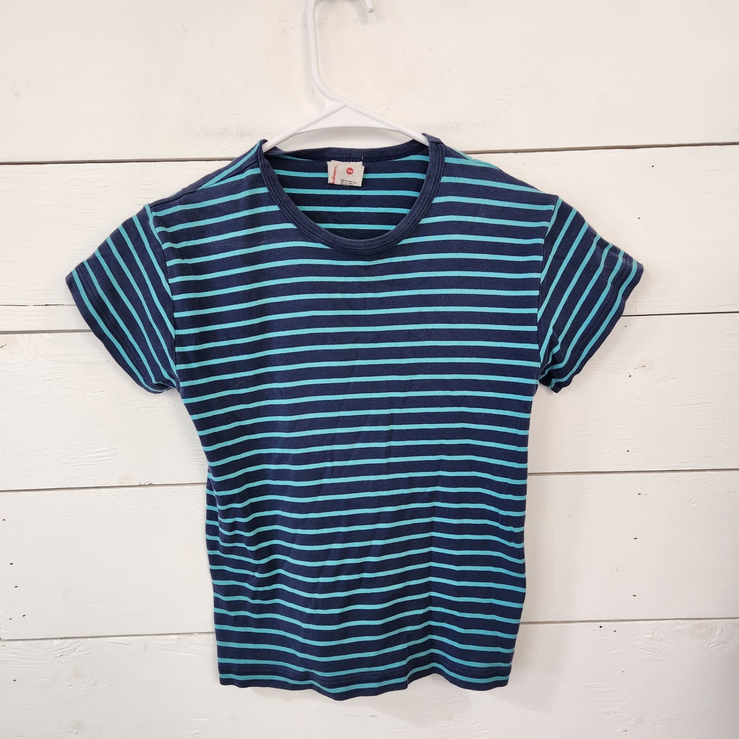 Size 8 | Hanna Andersson Navy Striped T-Shirt | UBNUU
