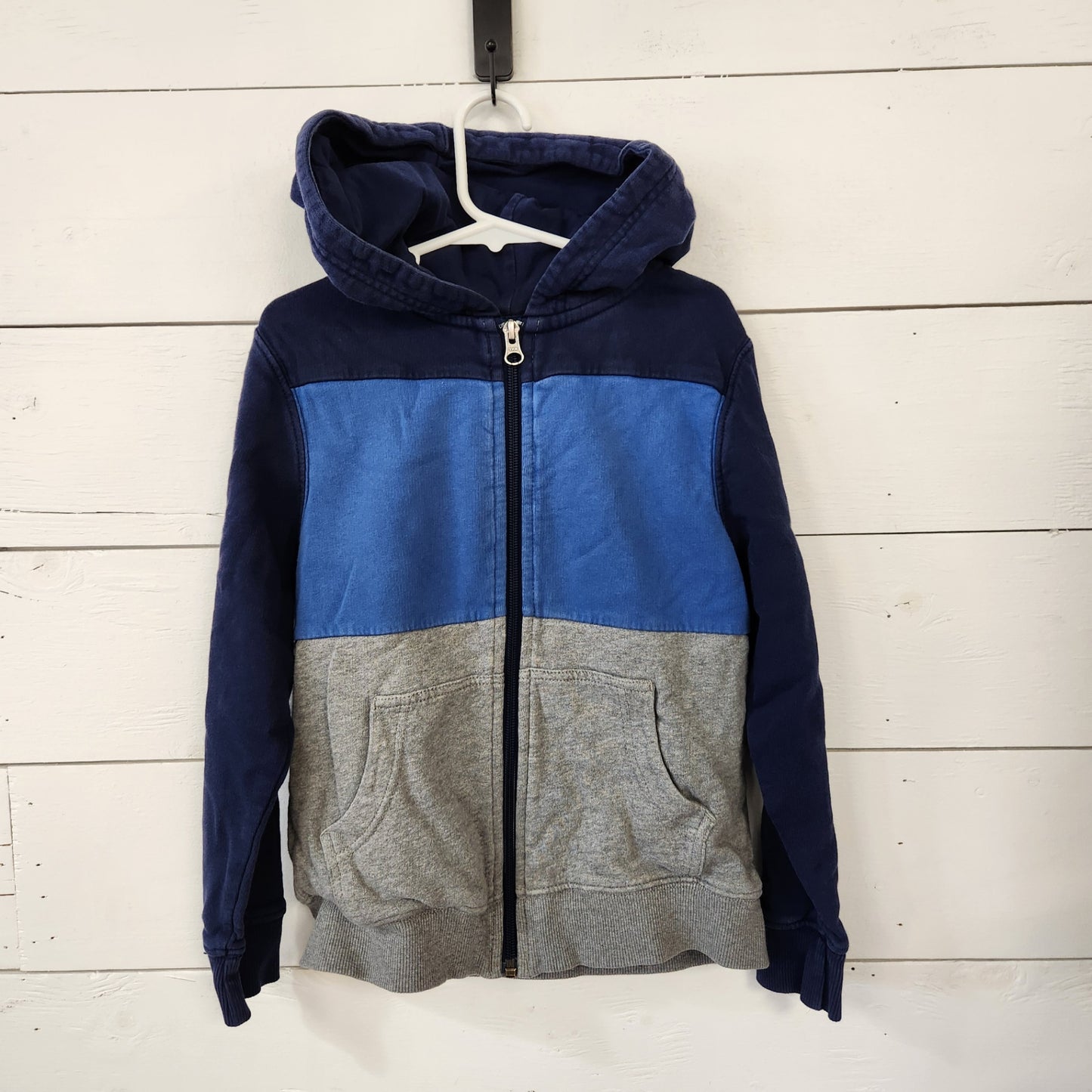 Size 6-7 | Hanna Andersson Blue Lined Hoodie | UBNUU