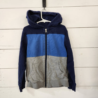 Size 6-7 | Hanna Andersson Blue Lined Hoodie | UBNUU