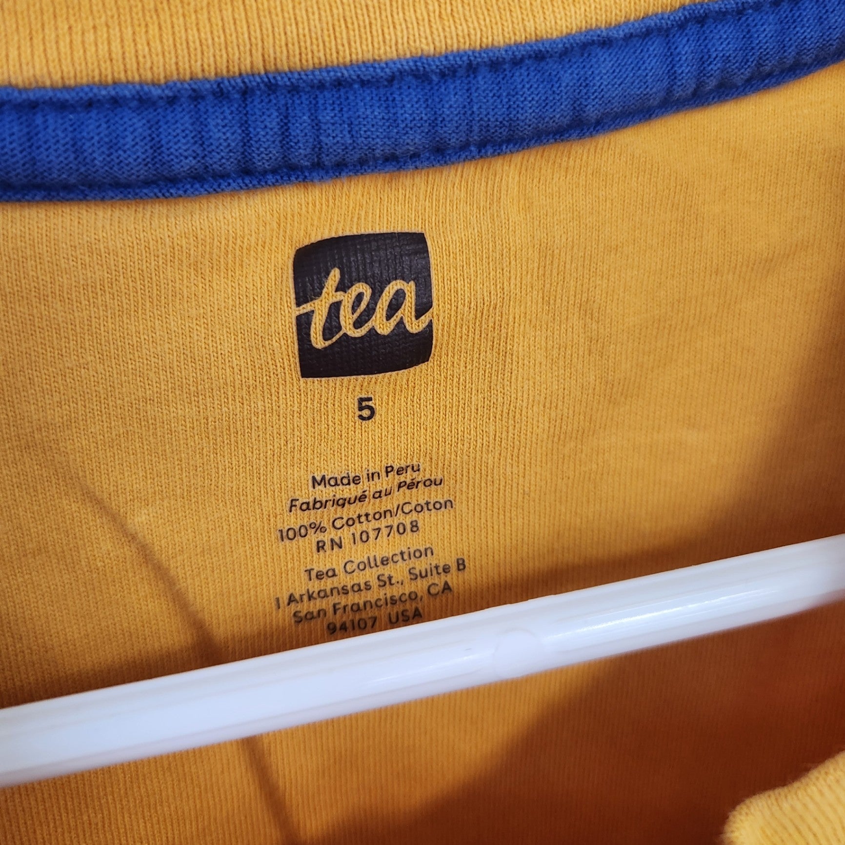 Size 5 | Tea Yellow T-Shirt | UBNUU