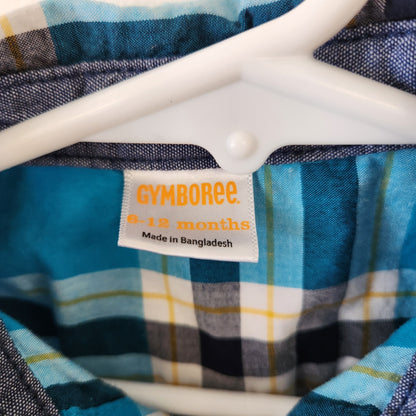 Size 6-12m | GYMBOREE Blue Buttondown |UBNUU