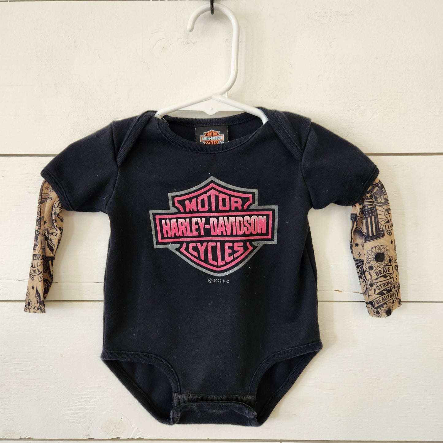 Size 0-3m | Harley-Davidson Kids' Long Sleeve Shirt | UBNUU
