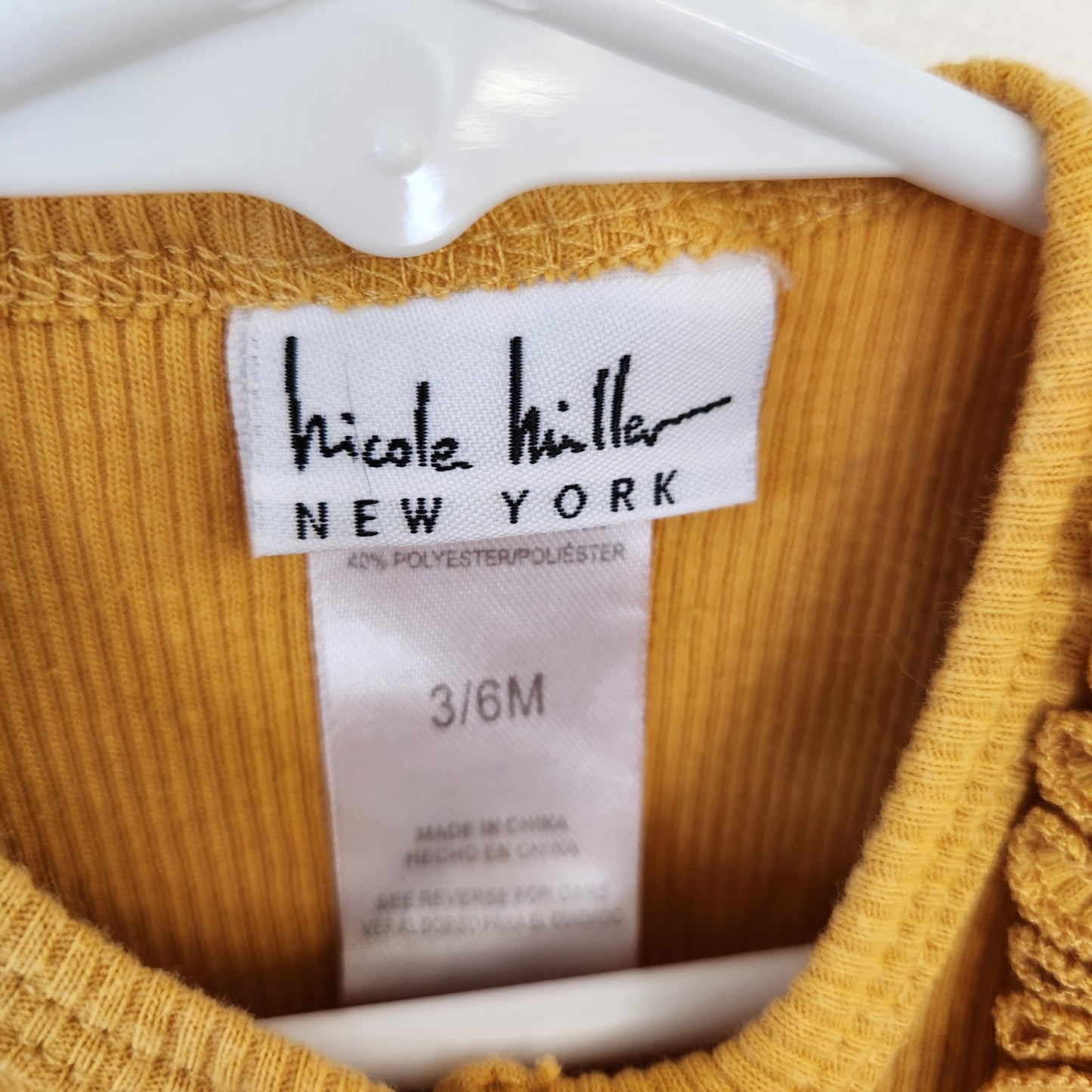 Size 3-6m | Nicole Miller NEW YORK Mustard Bodysuit | UBNUU