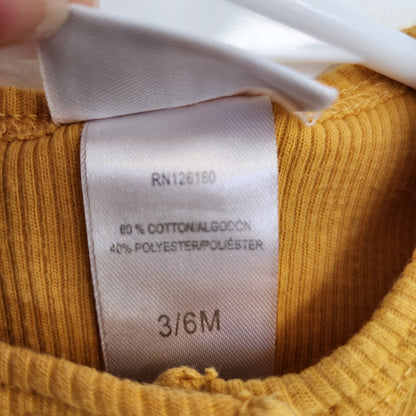 Size 3-6m | Nicole Miller NEW YORK Mustard Bodysuit | UBNUU