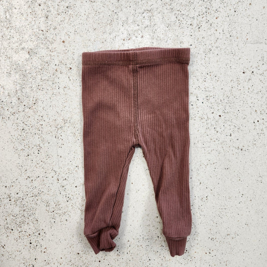Size 3-6m | Quincy Mae Brown Ribbed Pants | UBNUU