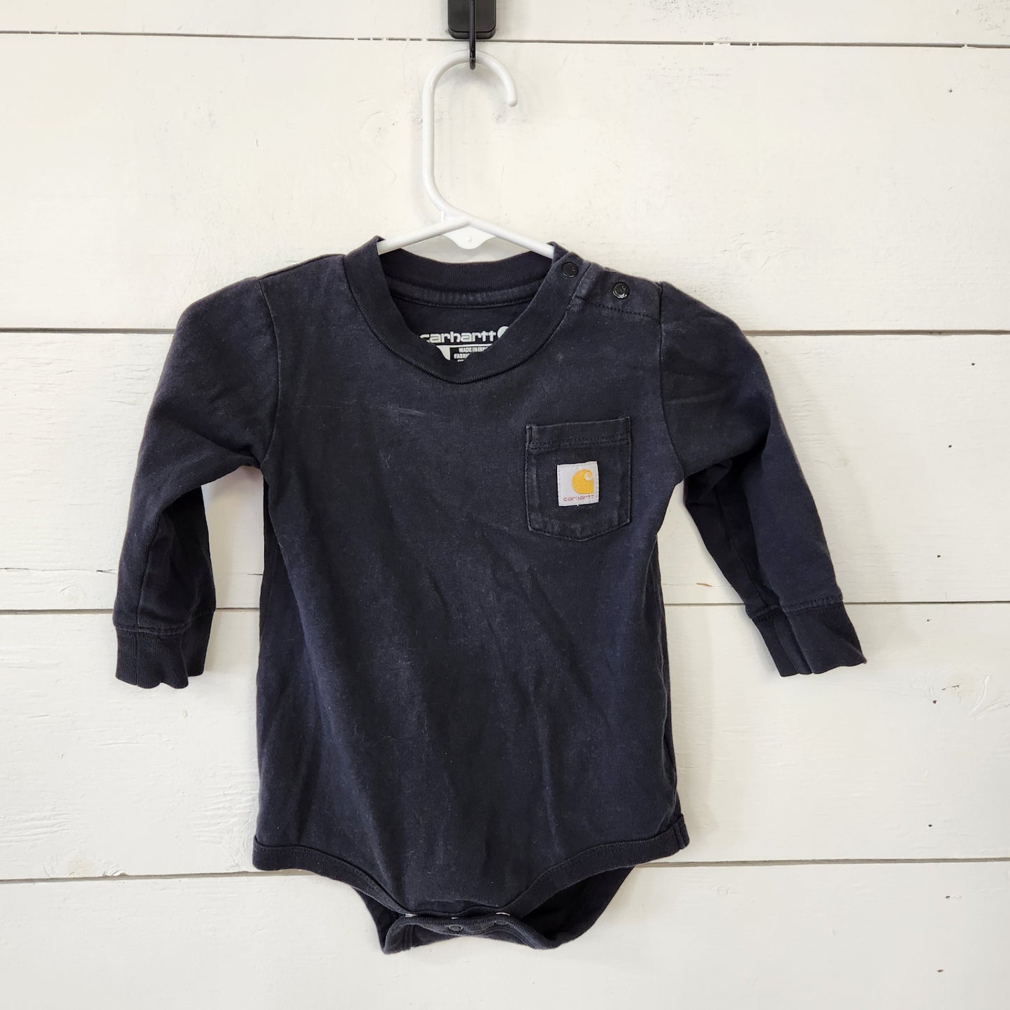 Size 9m | Carhartt Black Pocket Baby Bodysuit | UBNUU
