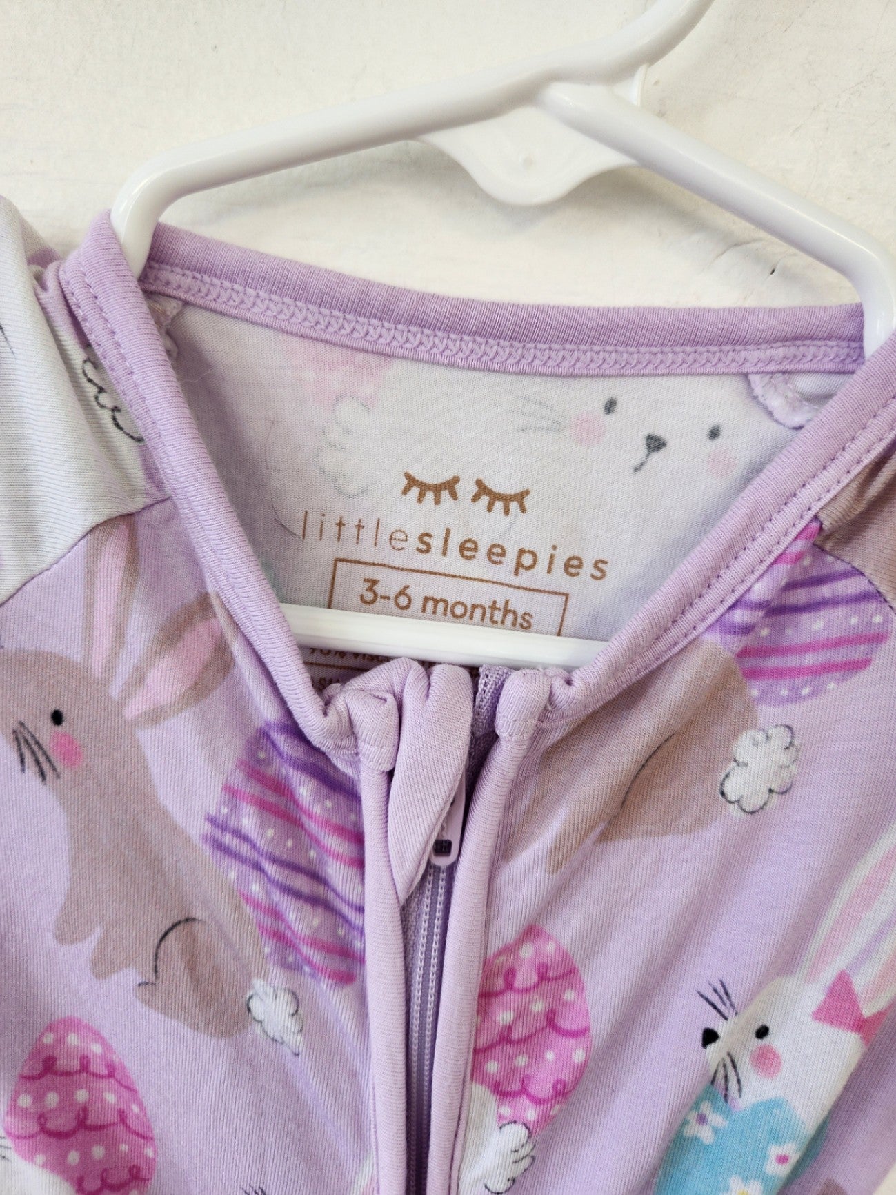 Size 3-6m | Little Sleepies Bunny Shortie Romper | UBNUU