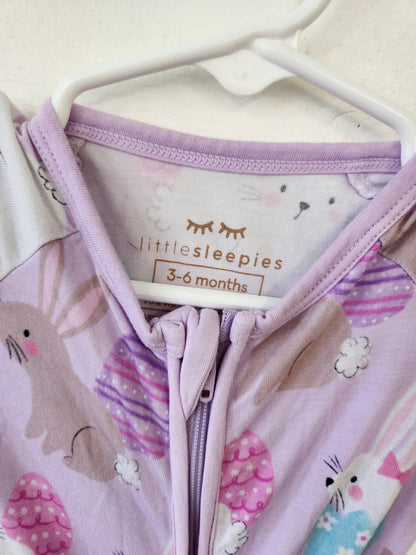 Size 3-6m | Little Sleepies Bunny Shortie Romper | UBNUU
