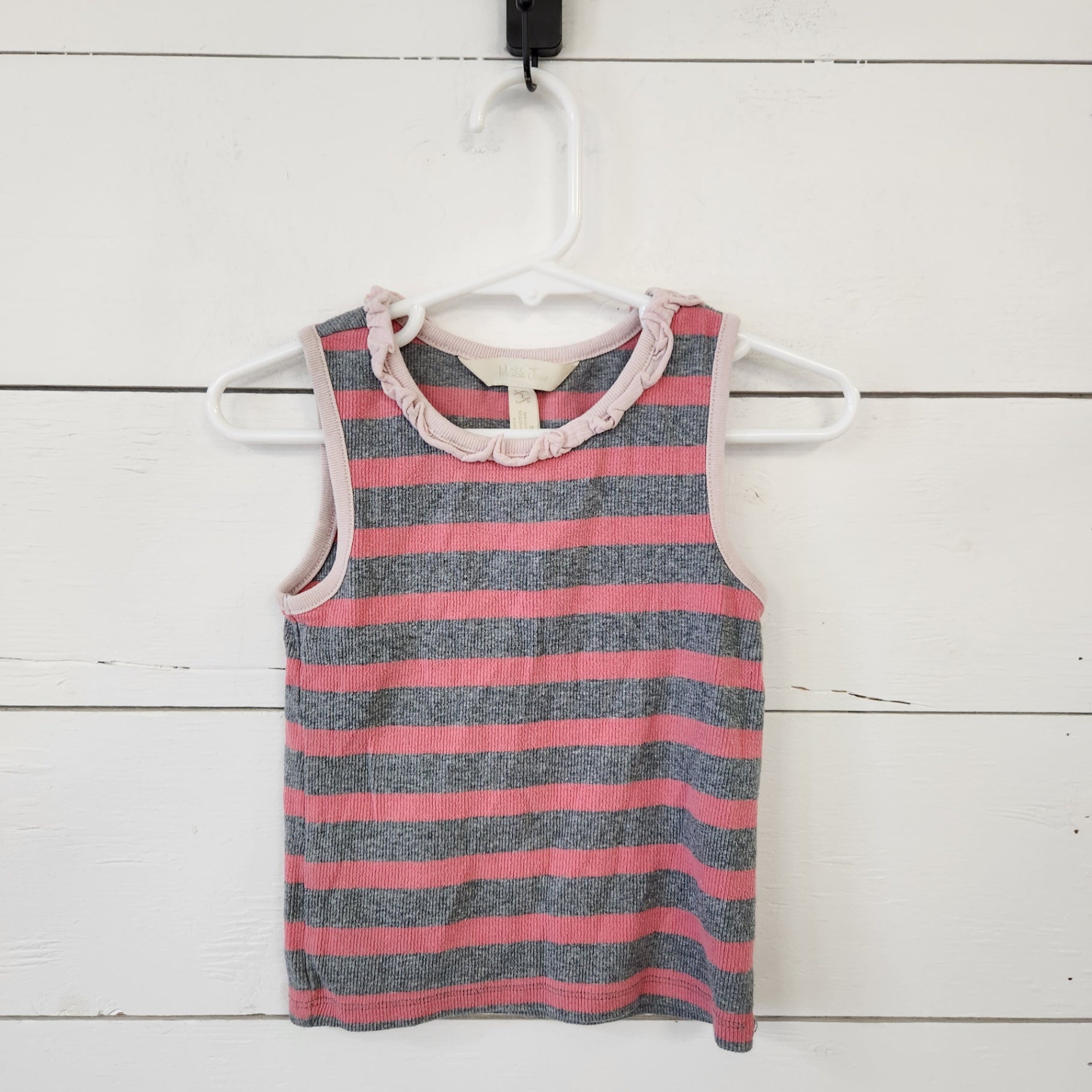 Size 2t | Matilda Jane Pink & Grey Kids' Tank Top | UBNUU