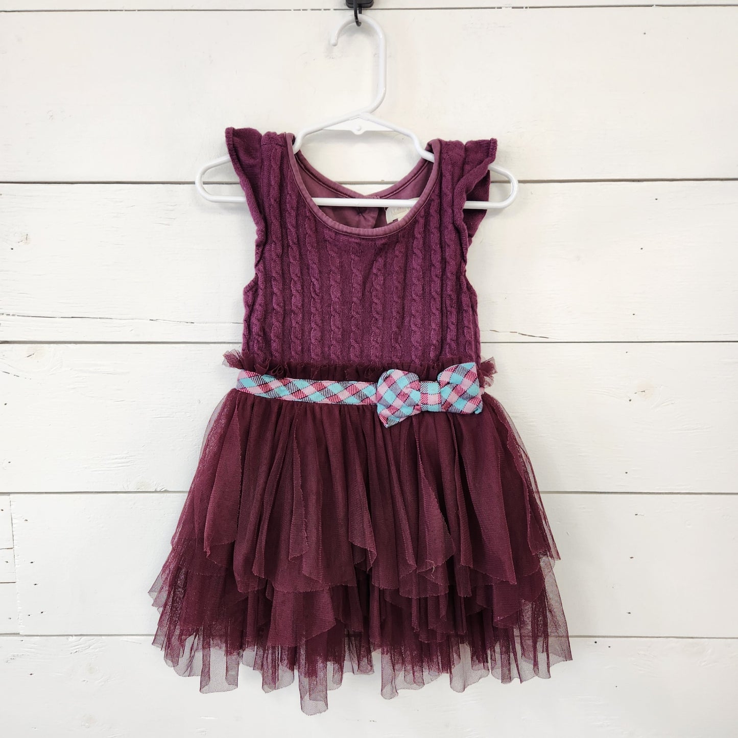 Size 2t | Matilda Jane Maroon Tulle Kids' Dress | UBNUU