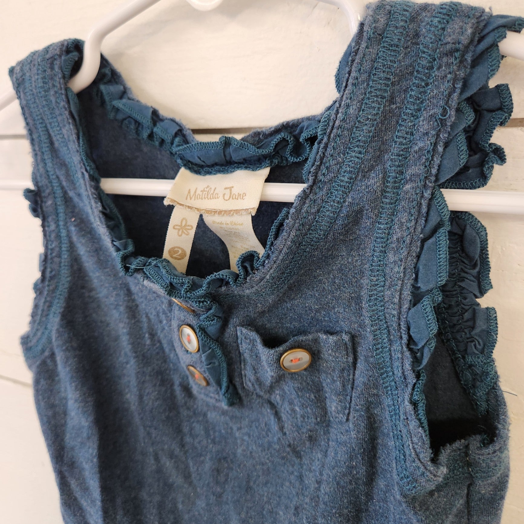 Size 2t | Matilda Jane Ruffles & Pocket Kids' Sleeveless Top | UBNUU