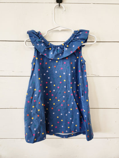 Size 2t | Hanna Andersson Ruffle Dress w/ Pockets | UBNUU