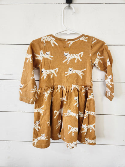 Size 2t | Winter Water Factory Yellow Kitty Dress | UBNUU