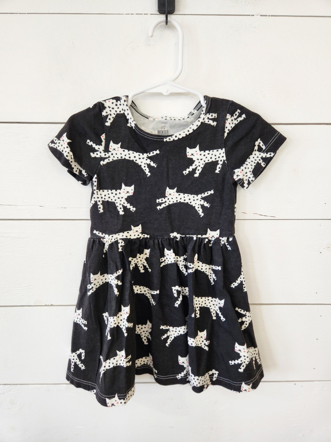 Size 2t | Winter Water Factory Black Kitty Dress | UBNUU