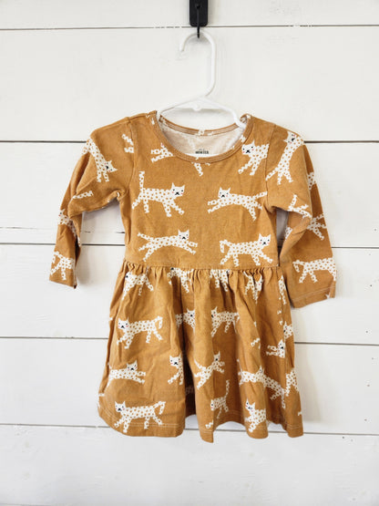 Size 2t | Winter Water Factory Yellow Kitty Dress | UBNUU