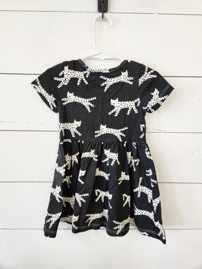 Size 2t | Winter Water Factory Black Kitty Dress | UBNUU