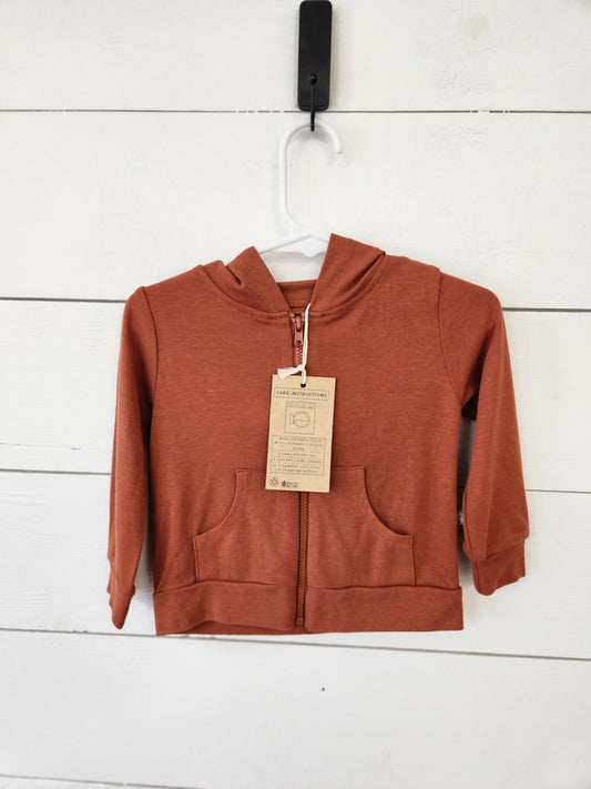 Size 6-12m | Kyte Baby Rust Zip Hoodie | UBNUU