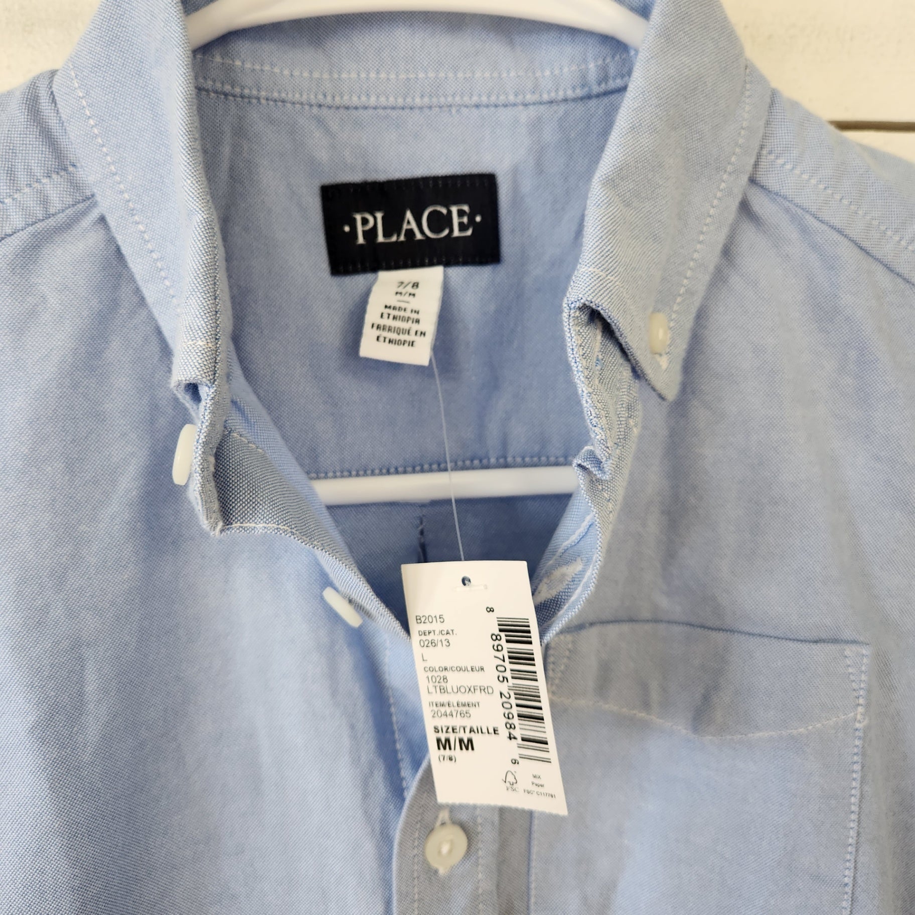 Size 7-8 | PLACE Kids' Buttondown *NWT | UBNUU