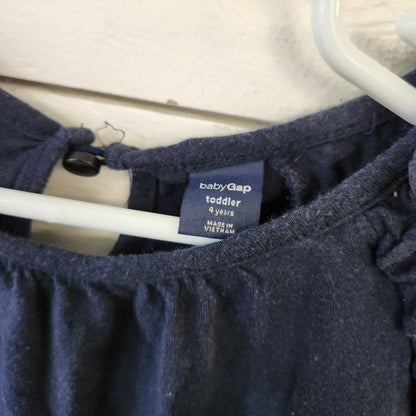 Size 4t | BabyGap Navy Ruffle Sleeve Shirt | UBNUU