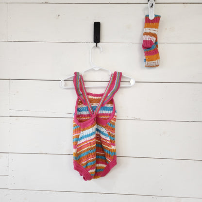 Size 3-6m | Jessica Simpson Kids' Knitted Romper w/ Headband | UBNUU
