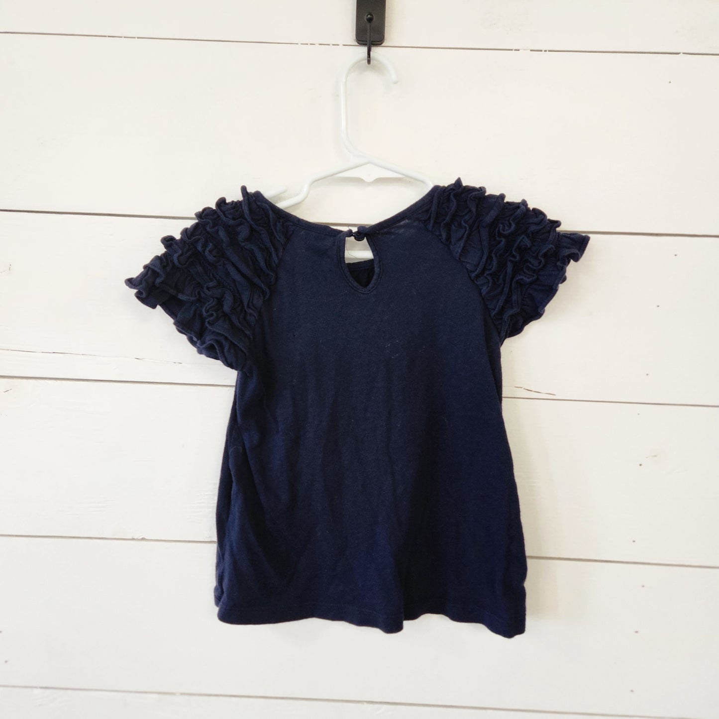 Size 4t | BabyGap Navy Ruffle Sleeve Shirt | UBNUU