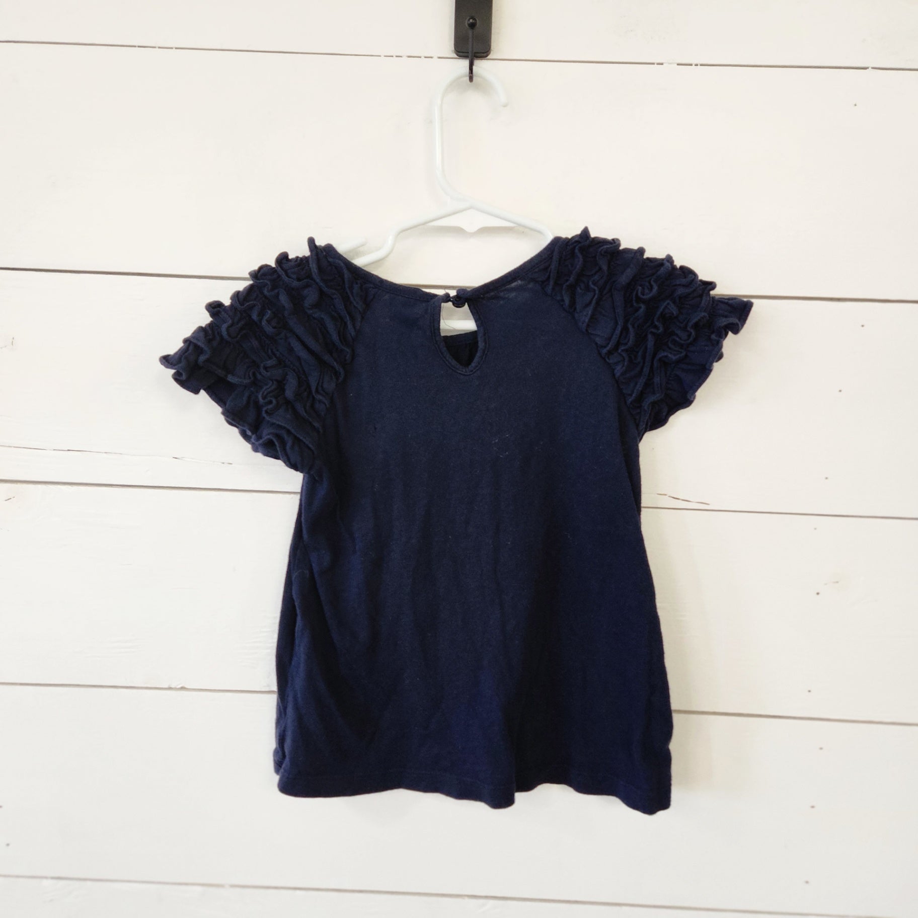 Size 4t | BabyGap Navy Ruffle Sleeve Shirt | UBNUU